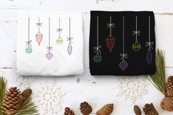 Hanging Christmas Ornaments Linework: A Seasonal Embroidery Review