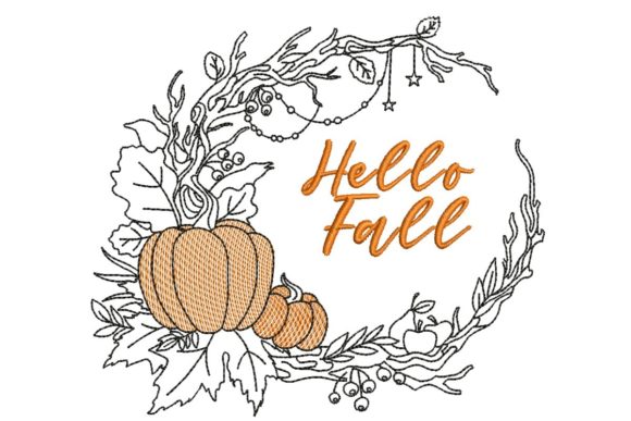 Hello Fall Wreath: A Designer’s Review for Boutique Sweatshirt Embroidery