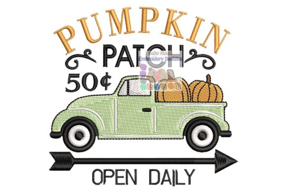 Pumpkin Patch Embroidery Design