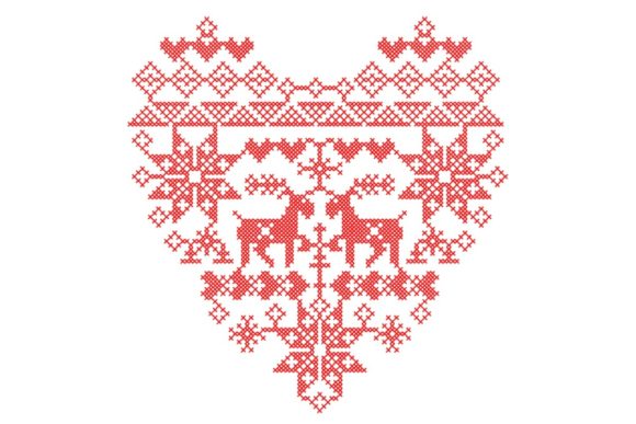 Scandinavian Christmas Heart – Craft Fair Embroidery Review