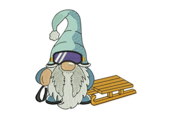 Sled Winter Gnome: A Professional Embroidery Design Review for Small Business Merchandise
